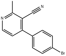 4-(4-브로모페닐)-2-메틸니코티노니트릴(염분데이터:무료) 구조식 이미지
