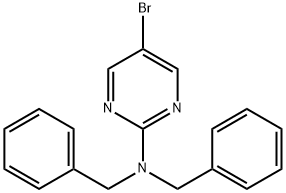 2-Pyrimidinamine, 5-bromo-N,N-bis(phenylmethyl)- 구조식 이미지