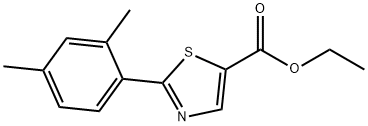 5-Thiazolecarboxylic acid, 2-(2,4-dimethylphenyl)-, ethyl ester 구조식 이미지