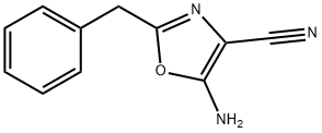 4-Oxazolecarbonitrile, 5-amino-2-(phenylmethyl)- Structure