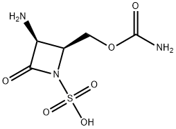 (2S,3S)-3α-Amino-2α-carbamoyloxymethyl-4-oxo-1-azetidinesulfonic acid 구조식 이미지