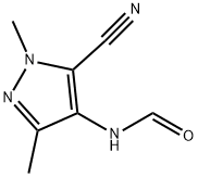 Formamide, N-(5-cyano-1,3-dimethyl-1H-pyrazol-4-yl)- 구조식 이미지