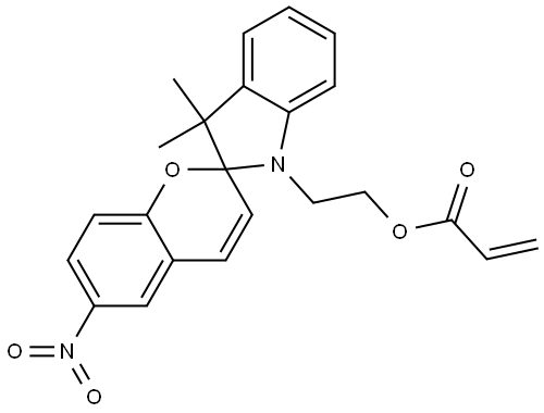 2-Propenoic acid, 2-(3',3'-dimethyl-6-nitrospiro[2H-1-benzopyran-2,2'-[2H]indol]-1'(3'H)-yl)ethyl ester Structure