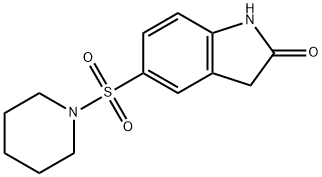 2H-Indol-2-one, 1,3-dihydro-5-(1-piperidinylsulfonyl)- Structure