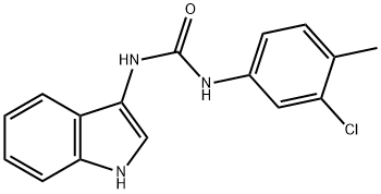 Urea, N-(3-chloro-4-methylphenyl)-N'-1H-indol-3-yl- Structure