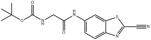 tert-butyl 2-(2-cyaNAbenzo[d]thiazol-6-ylaMiNA)-2-oxoethylcarbaMate Structure