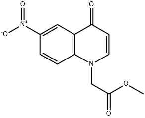 1(4H)-Quinolineacetic acid, 6-nitro-4-oxo-, methyl ester Structure