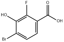 Benzoic acid, 4-bromo-2-fluoro-3-hydroxy- Structure