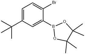 1,3,2-Dioxaborolane, 2-[2-bromo-5-(1,1-dimethylethyl)phenyl]-4,4,5,5-tetramethyl- Structure