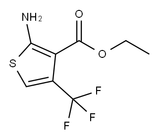 3-Thiophenecarboxylic acid, 2-amino-4-(trifluoromethyl)-, ethyl ester Structure