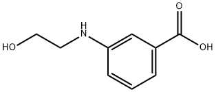 Benzoic acid, 3-[(2-hydroxyethyl)amino]- Structure