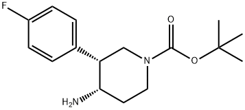 1-Piperidinecarboxylic acid, 4-amino-3-(4-fluorophenyl)-, 1,1-dimethylethyl este… Structure