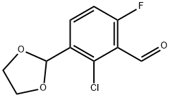 Benzaldehyde, 2-chloro-3-(1,3-dioxolan-2-yl)-6-fluoro- 구조식 이미지