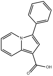 1-Indolizinecarboxylic acid, 3-phenyl- 구조식 이미지