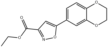 JR-2591, Ethyl 5-(2,3-dihydrobenzo[b][1,4]dioxin-7-yl)isoxazole-3-carboxylate, 97% 구조식 이미지
