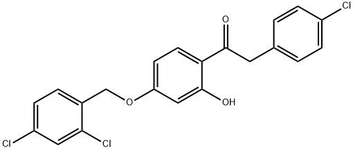 JR-7006, 1-(4-(2,4-Dichlorobenzyloxy)-2-hydroxyphenyl)-2-(4-chlorophenyl)ethanone, 97% Structure