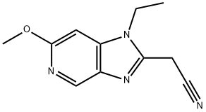 1H-Imidazo[4,5-c]pyridine-2-acetonitrile, 1-ethyl-6-methoxy- 구조식 이미지