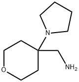 4-(pyrrolidin-1-yl)oxan-4-yl]methanamine Structure