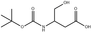 Butanoic acid, 3-[[(1,1-dimethylethoxy)carbonyl]amino]-4-hydroxy- Structure