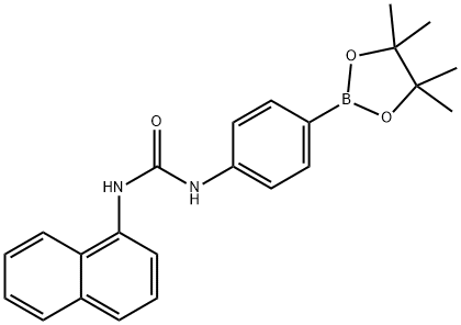 N-1-naphthalenyl-N'-[4-(4,4,5,5-tetramethyl-1,3,2-dioxaborolan-2-yl)phenyl]Urea Structure