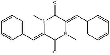 (3Z,6Z)-3,6-Dibenzylidene-1,4-dimethylpiperazine-2,5-dione 구조식 이미지