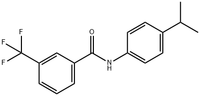 Benzamide, N-[4-(1-methylethyl)phenyl]-3-(trifluoromethyl)- Structure