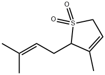 1,1-Dioxide-2,5-dihydro-3-methyl-2-(3-methyl-2-butenyl)thiophene Structure