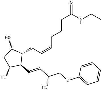 16-phenoxy Prostaglandin F2α ethyl amide 구조식 이미지