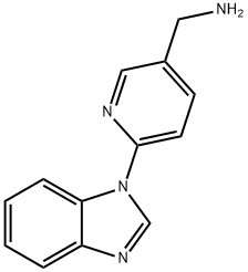 6-(1H-1,3-benzodiazol-1-yl)pyridin-3-yl]methanamine Structure