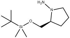 1-Pyrrolidinamine, 2-[[[(1,1-dimethylethyl)dimethylsilyl]oxy]methyl]-, (S)- (9CI) Structure