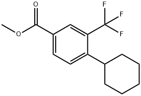 Benzoic acid, 4-cyclohexyl-3-(trifluoromethyl)-, methyl ester Structure