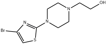 4-Bromo-2-[N-(2-hydroxyethyl)piperazin-1-yl)thiazole 구조식 이미지