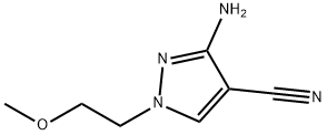 3-amino-1-(2-methoxyethyl)-1H-Pyrazole-4-carbonitrile 구조식 이미지