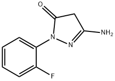 3H-Pyrazol-3-one, 5-amino-2-(2-fluorophenyl)-2,4-dihydro- Structure