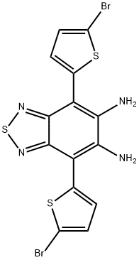 2,1,3-Benzothiadiazole-5,6-diamine, 4,7-bis(5-bromo-2-thienyl)- 구조식 이미지