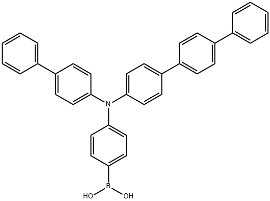 Boronic acid, B-[4-([1,1'-biphenyl]-4-yl[1,1':4',1''-terphenyl]-4-ylamino)phenyl]- Structure