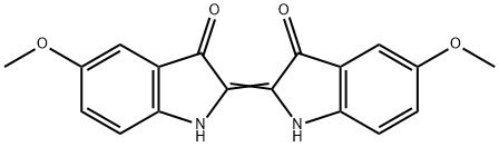 3H-Indol-3-one, 2-(1,3-dihydro-5-methoxy-3-oxo-2H-indol-2-ylidene)-1,2-dihydro-5-methoxy- 구조식 이미지