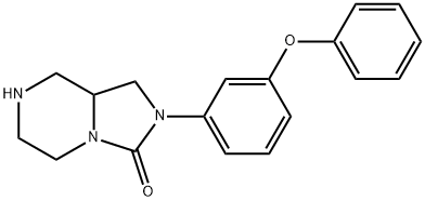 Imidazo[1,5-a]pyrazin-3(2H)-one, hexahydro-2-(3-phenoxyphenyl)-, hydrochloride (1:1) Structure