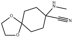 1,4-Dioxaspiro[4.5]decane-8-carbonitrile, 8-(methylamino)- Structure