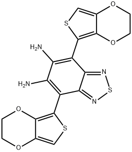 2,1,3-Benzothiadiazole-5,6-diamine, 4,7-bis(2,3-dihydrothieno[3,4-b]-1,4-dioxin-5-yl)- Structure