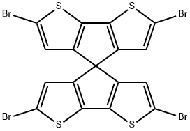 4,4'-Spirobi[4H-cyclopenta[2,1-b:3,4-b']dithiophene], 2,2',6,6'-tetrabromo- Structure