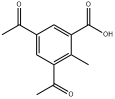 Benzoic acid, 3,5-diacetyl-2-methyl- Structure