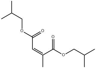 2-Butenedioic acid, 2-methyl-, 1,4-bis(2-methylpropyl) ester, (2Z)- Structure