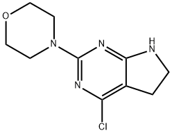 5H-Pyrrolo[2,3-d]pyrimidine, 4-chloro-6,7-dihydro-2-(4-morpholinyl)- 구조식 이미지