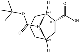 (1S,5R,6S)-rel-8-[(tert-butoxy)carbonyl]-8-azabicyclo[3.2.1]octane-6-carboxylic acid 구조식 이미지