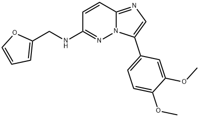 3-(3,4-Dimethoxyphenyl)-N-(furan-2-ylmethyl)imidazo[1,2-b]pyridazin-6-amine 구조식 이미지