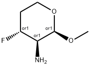 beta-threo-Pentopyranoside, methyl 2-amino-2,3,4-trideoxy-3-fluoro- (9CI) Structure