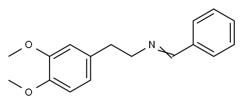 Benzeneethanamine, 3,4-dimethoxy-N-(phenylmethylene)- 구조식 이미지