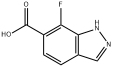 1H-Indazole-6-carboxylic acid, 7-fluoro- Structure