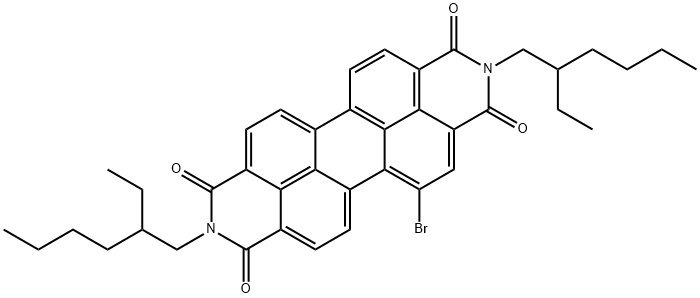 C2C6-PDI-Br
Anthra[2,1,9-def:6,5,10-d'e'f']diisoquinoline-1,3,8,10(2H,9H)-tetrone, 5-bromo-2,9-bis(2-ethylhexyl) Structure